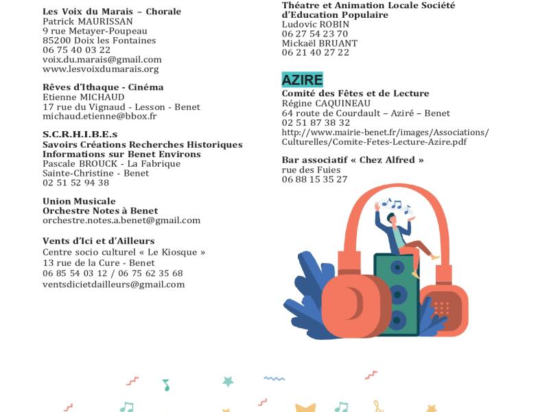 Liste des associations culturelles page 2